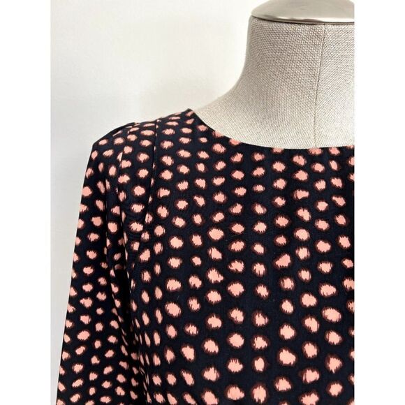 The Tilbury Dress 3/4 Sleeve Navy with Pink Dots Size S - Picture 2 of 6